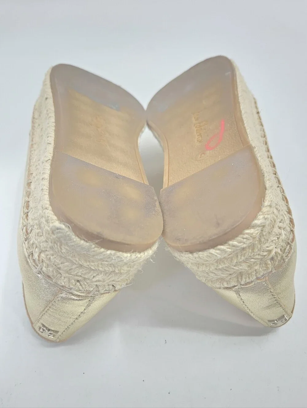 Sam Edelman Corrin Metallic Gold Espadrille Loafers with Horsebit Detail